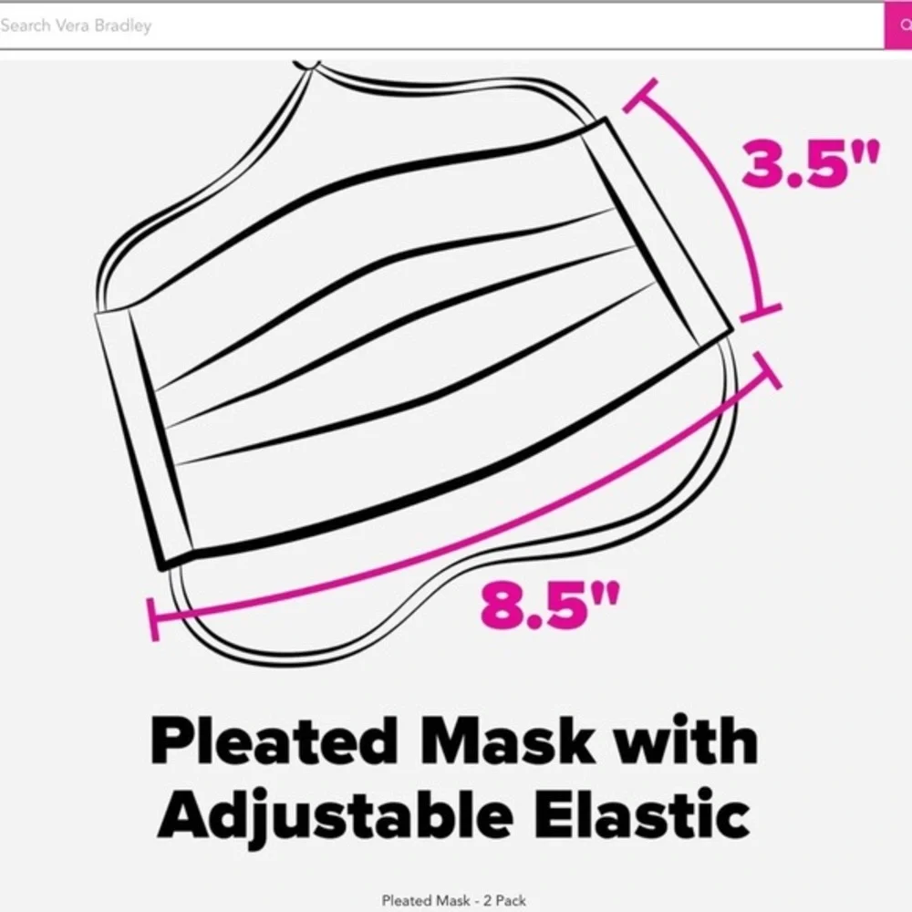 VERA BRADLEY ADULT FACE MASK 2Pack